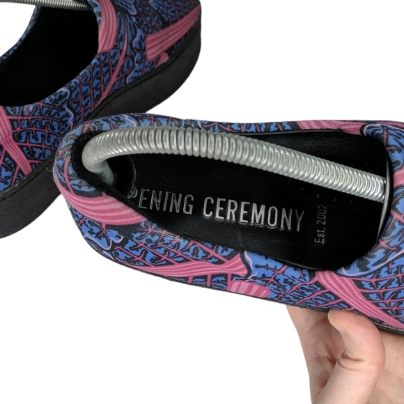 Opening Ceremony Blue/Pink/Purple Printed Platform Slip On Size 39 - Picture 9 of 10